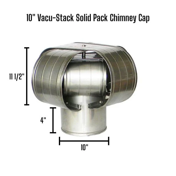 10 in. Vacu-Stack Chimney Cap - Non Air Cooled