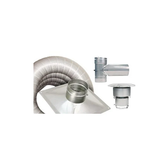 5.5 in. x 30 ft. 316Ti Stainless Steel Chimney Liner Kit with Tee Connector