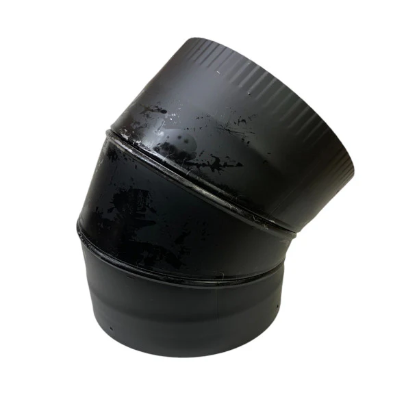 8 in. x 45 Degree Adjustable SW Black Stove Pipe - Clearance