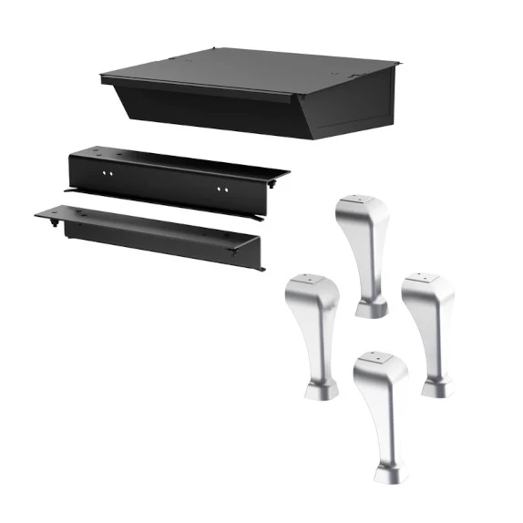 Brushed Nickel Cast Iron Traditional Legs with Ash Drawer (AC01183)