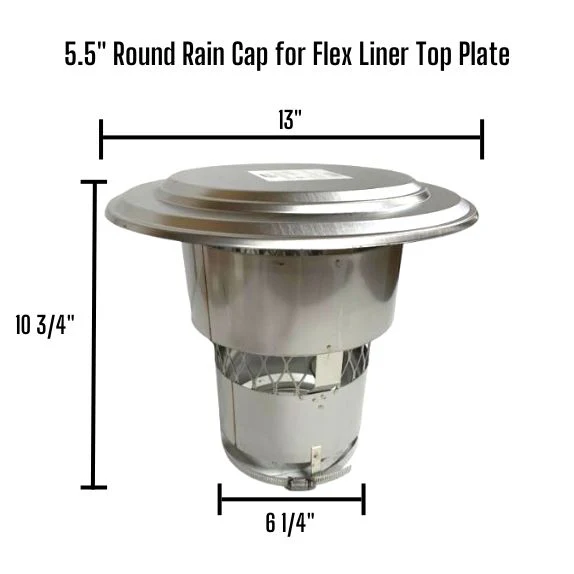 Round Chimney Rain Cap, Top Plate Mount - Image 4