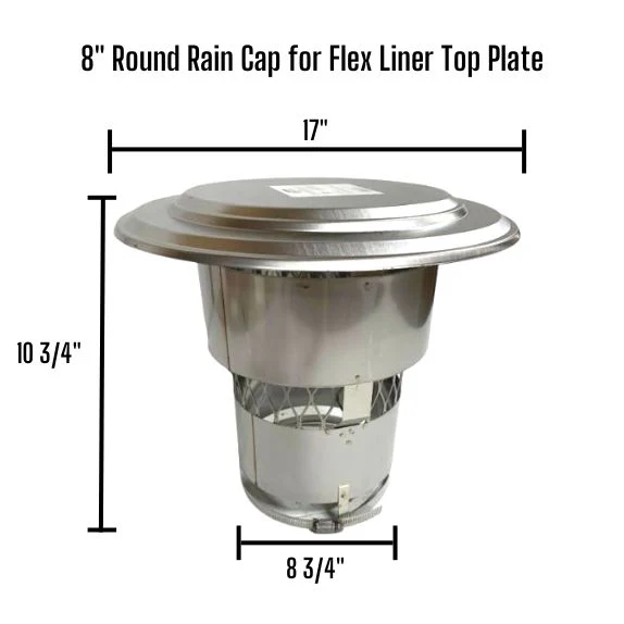 Round Chimney Rain Cap, Top Plate Mount - Image 7